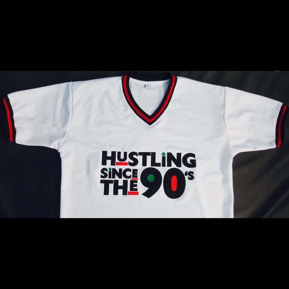 Hustling Since The 90s V-Neck Jersey - Picture 2 of 2